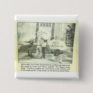 The Weight of the Artist 15 Cm Square Badge