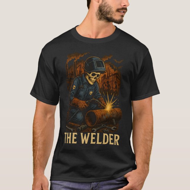 The Welder Skeleton  T-Shirt (Front)