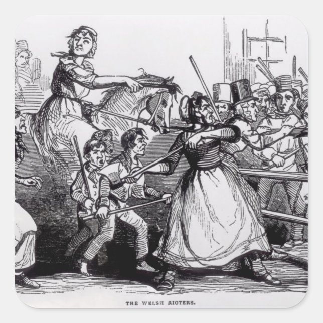 The Welsh Rioters Square Sticker (Front)