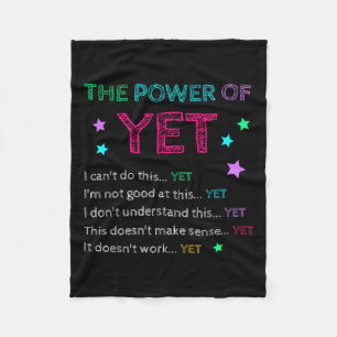 The Wer Of Yet Back To School Insrational Teacher  Fleece Blanket