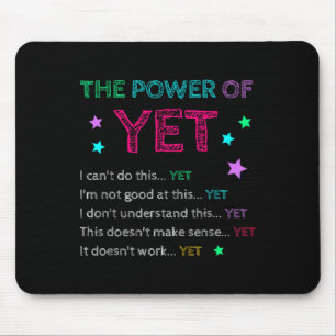 The Wer Of Yet Back To School Insrational Teacher  Mouse Mat
