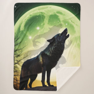 The Werewolf Howl Sherpa Blanket