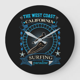 The West Coast. California Paradise Large Clock