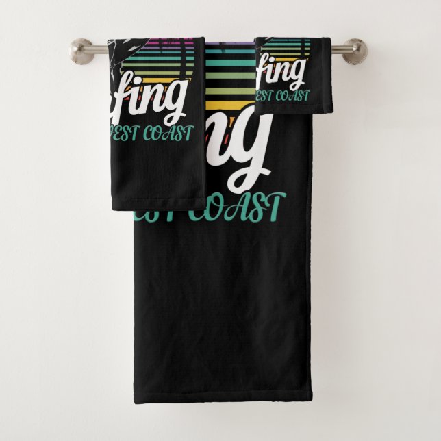 The West Coast - California Surfing  Bath Towel Set (Insitu)