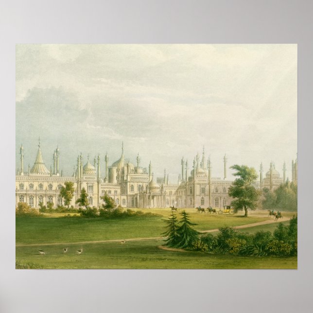 The West Front, from 'Views of the Royal Pavilion, Poster (Front)