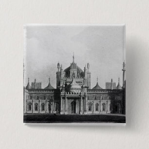 The West Front of the Brighton Pavilion 15 Cm Square Badge