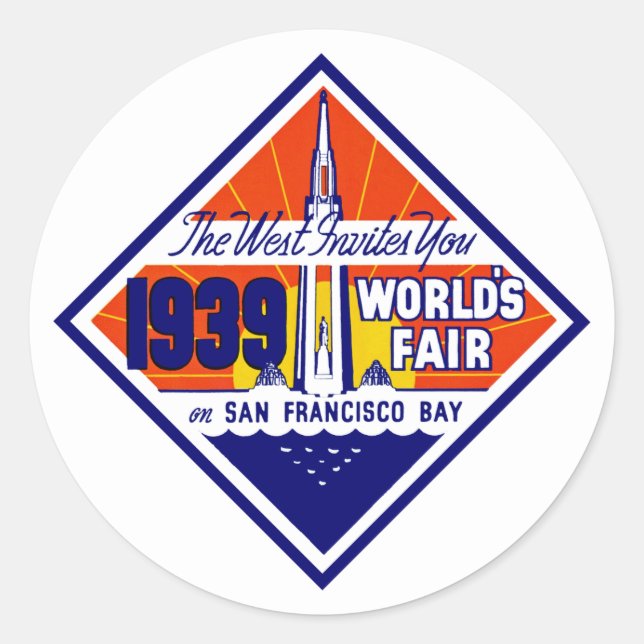 The West Invites You Classic Round Sticker (Front)