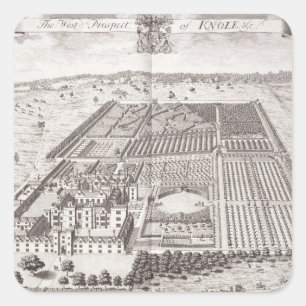 The West Prospect of Knole, from 'Thirty Six Diffe Square Sticker