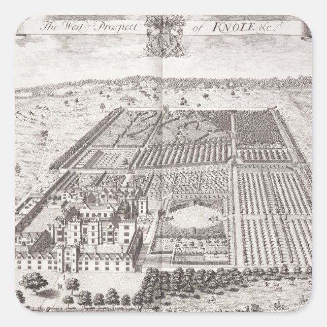 The West Prospect of Knole, from 'Thirty Six Diffe Square Sticker (Front)