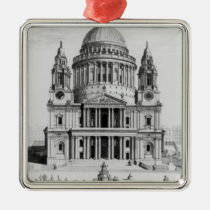 The West Prospect of St. Paul's Cathedral Metal Tree Decoration