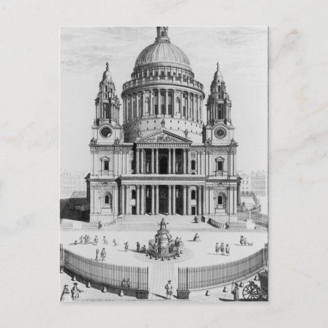 The West Prospect of St. Paul's Cathedral Postcard (Front)