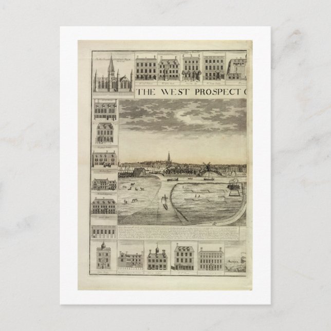 The West Prospect of the Town of Great Yarmouth in Postcard (Front)