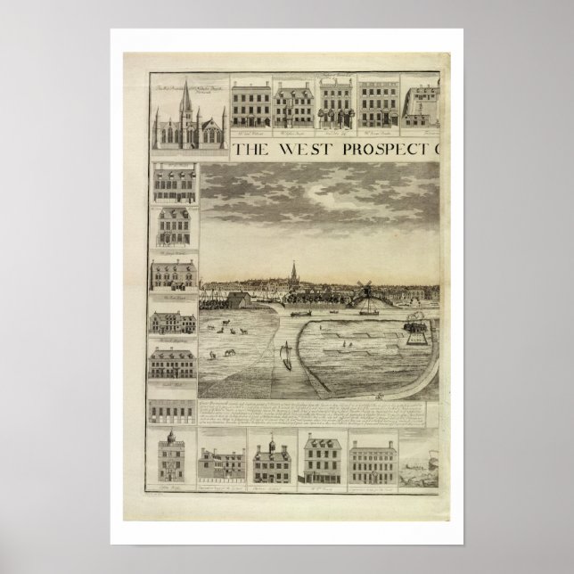 The West Prospect of the Town of Great Yarmouth in Poster (Front)