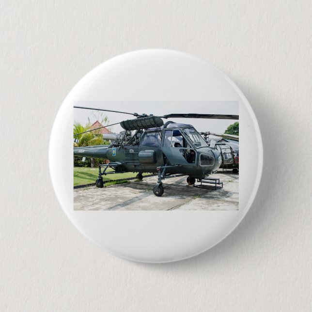 The Westland Wasp 6 Cm Round Badge (Front)