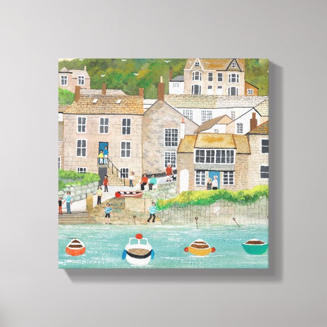 The Wharf at Mousehole Canvas Print (Front)