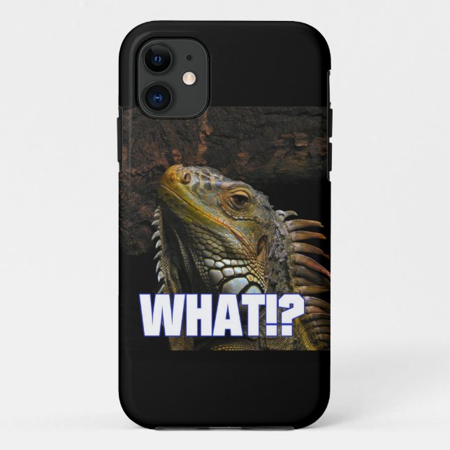 The What!? Iguana Case-Mate iPhone Case (Back)