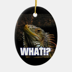 The What!? Iguana Ceramic Tree Decoration