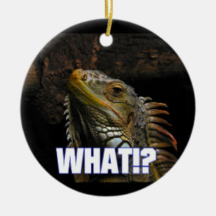 The What!? Iguana Ceramic Tree Decoration