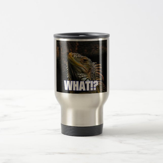 The What!? Iguana Travel Mug (Center)