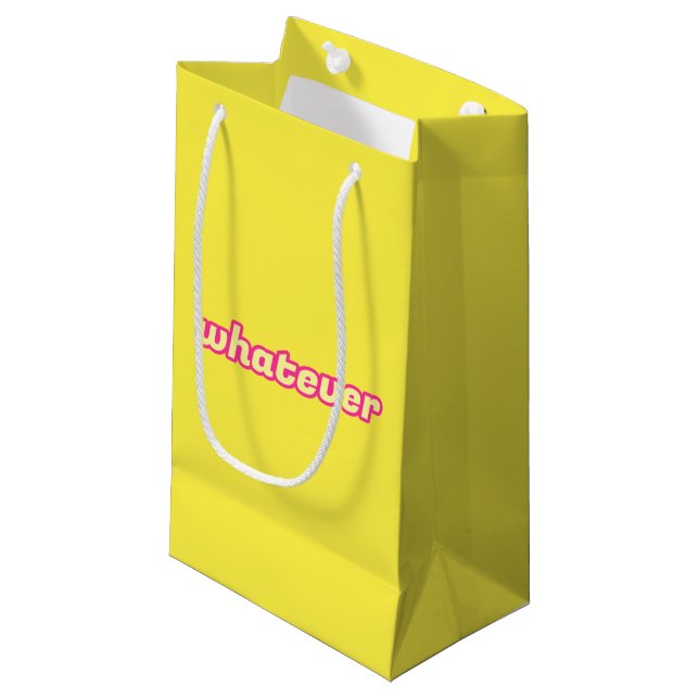 The 'Whatever' Art Small Gift Bag (Front Angled)