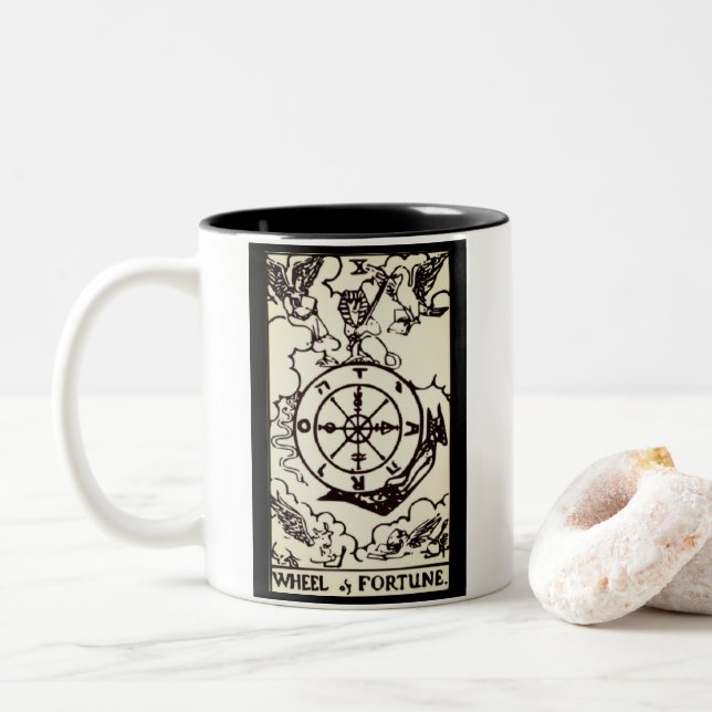 the wheel of fortune tarot card | mug (With Donut)