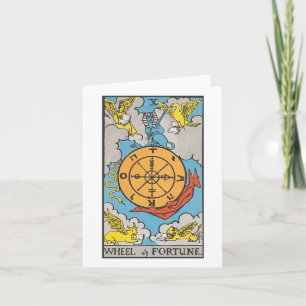 The Wheel of Fortune tarot - Rider Waite Smith Card