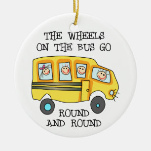 The Wheels On the Bus Ceramic Tree Decoration