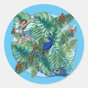 The Whimsical Fantasy World Classic Round Sticker
