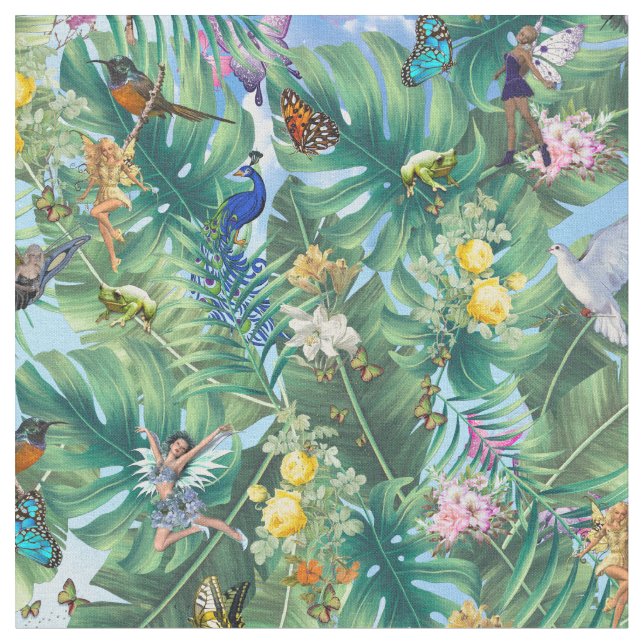 The Whimsical Fantasy World Fabric (Close Up)