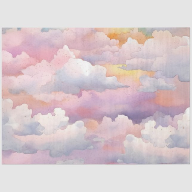 The Whimsical Pastel Cloud Series Design 12 Tissue Paper (Front)