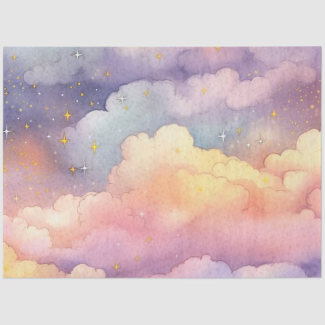 The Whimsical Pastel Cloud Series Design 6 Tissue Paper (Front)