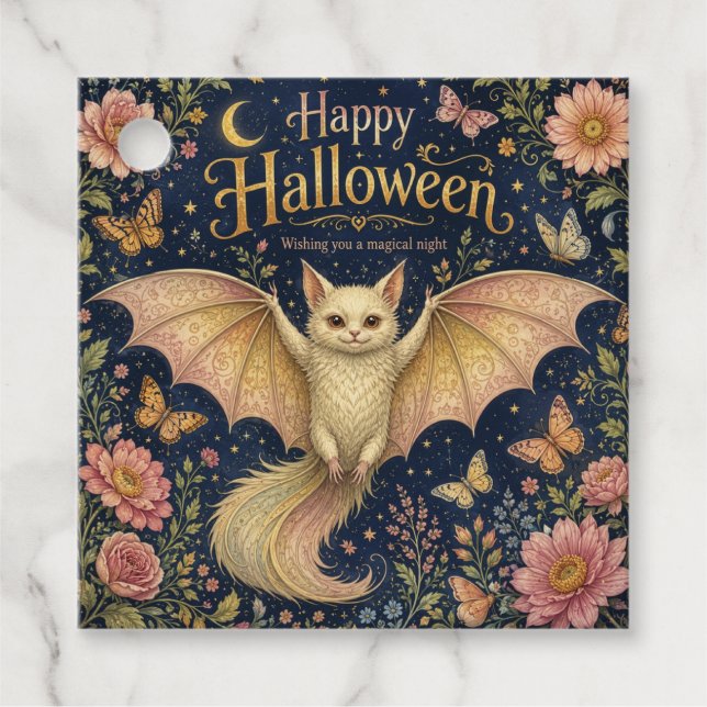 The Whimsical Winged Familiar Favour Tags (Front)
