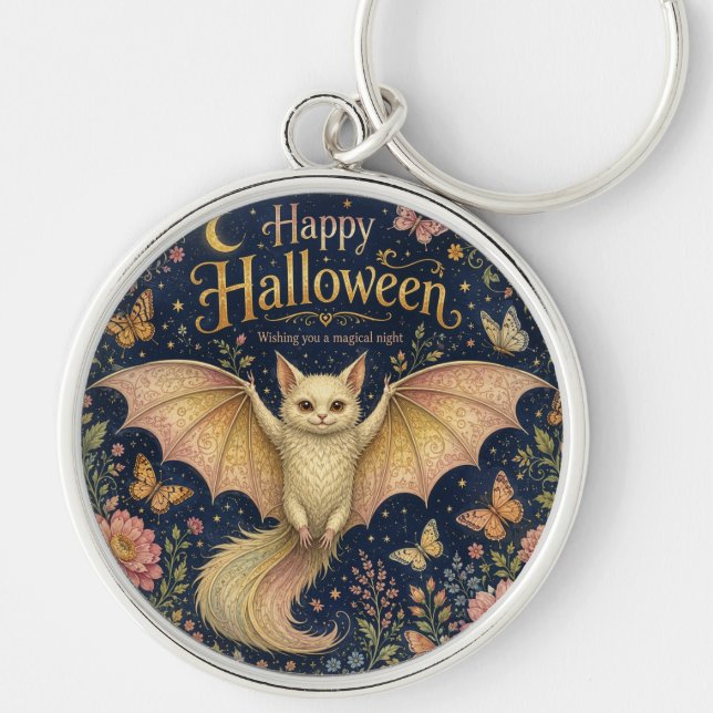 The Whimsical Winged Familiar Key Ring (Front)