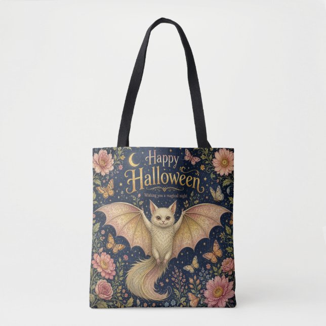 The Whimsical Winged Familiar Tote Bag (Front)