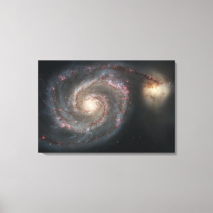 The whirlpool galaxy (M51) and companion galaxy Canvas Print