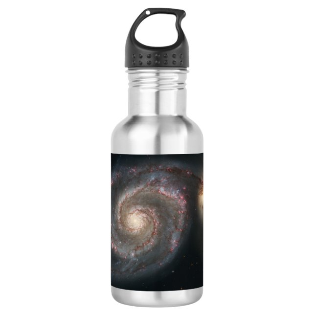 The Whirlpool Galaxy M51 & Companion in Space 532 Ml Water Bottle (Front)