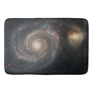 The Whirlpool Galaxy M51 & Companion in Space Bath Mat