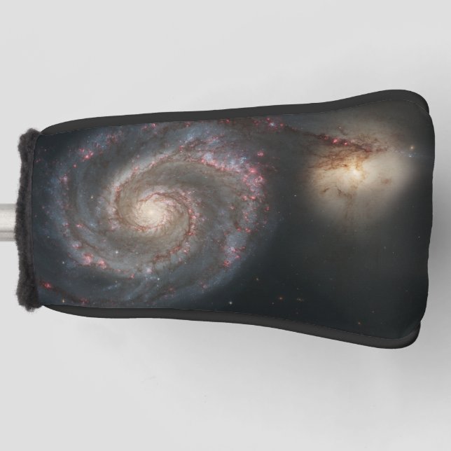 The Whirlpool Galaxy M51 & Companion in Space Golf Head Cover (Front)