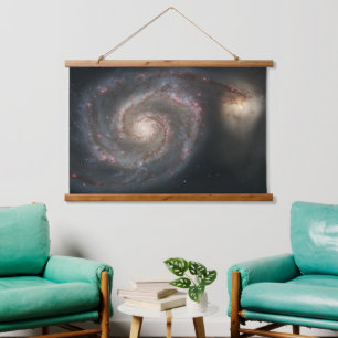 The Whirlpool Galaxy M51 & Companion in Space Hanging Tapestry