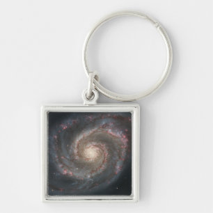 The Whirlpool Galaxy M51 & Companion in Space Key Ring