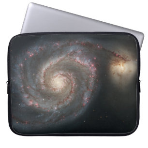 The Whirlpool Galaxy M51 & Companion in Space Laptop Sleeve