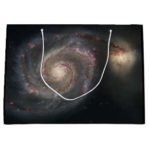 The Whirlpool Galaxy M51 & Companion in Space Large Gift Bag