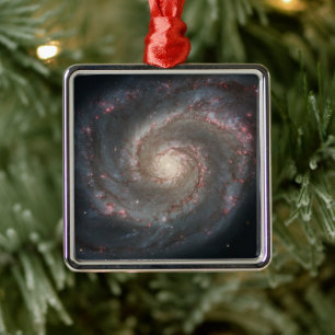 The Whirlpool Galaxy M51 & Companion in Space Metal Tree Decoration
