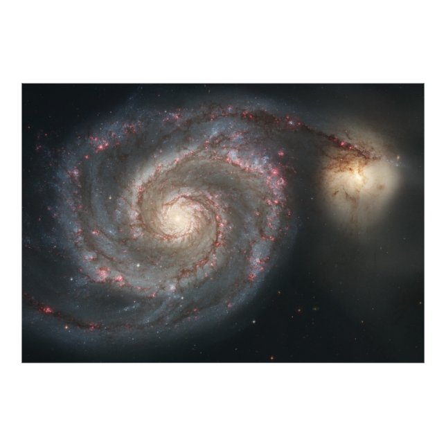 The Whirlpool Galaxy M51 & Companion in Space Photo Print (Front)