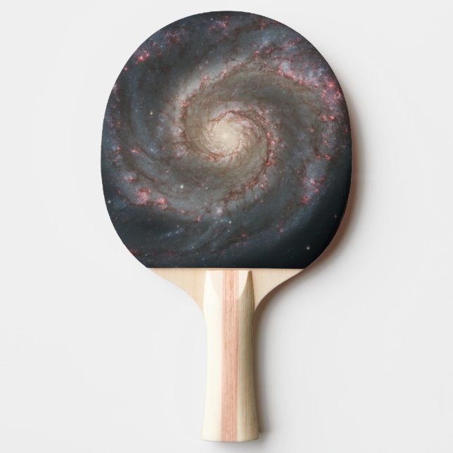 The Whirlpool Galaxy M51 & Companion in Space Ping Pong Paddle (Front)
