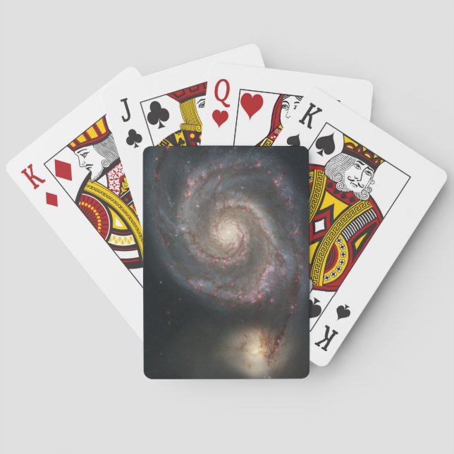 The Whirlpool Galaxy M51 & Companion in Space Playing Cards (Back)
