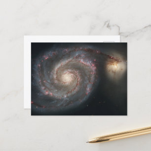 The Whirlpool Galaxy M51 & Companion in Space Postcard
