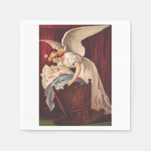 The whisper of angel near the cradle napkin