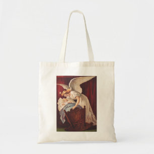 The whisper of angel near the cradle tote bag