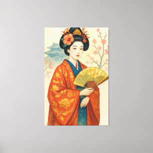 The Whisper of the Crimson Bloom Canvas Print